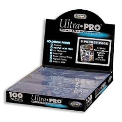 100 Ultra-Pro 9-Pocket Pages For Baseball Cards, Football Cards, etc (fits into 3-Ring Notebook)