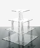 from Wedding Acrylics *FREE DELIVERY* 4 Tier Square Clear Acrylic Cupcake Stand from Wedding Acrylics