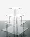 from Wedding Acrylics *FREE DELIVERY* 4 Tier Square Clear Acrylic Cupcake Stand from Wedding Acrylics