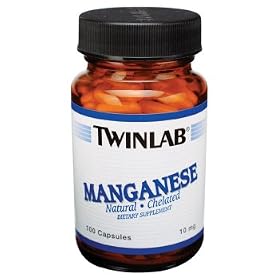 TwinLab - Manganese Natural * Chelated, 10 mg, 100 capsules