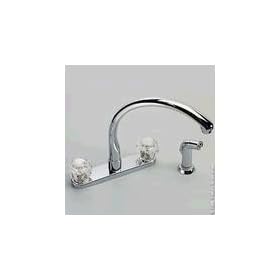 Delta Waterfall 2476 Two Handle Kitchen Faucet With Spray, Chrome