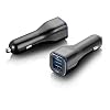 New Trent 15W 5V@2A/1A Dual high-speed USB port car charger w/ Free Full Speed Micro-USB Charging Cable (NT88C)