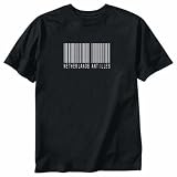 T-Shirt Black  Barcode Netherlands Antilles  Country