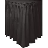 Plastic Tableskirt 14'x29" 1/Pkg-Black