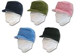 Knitted Flat Top Caps w/ Visor (8 Colors Available)