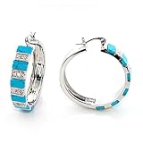 Jewelry - Aquamarine Turquoise Fashion Hoop Earring