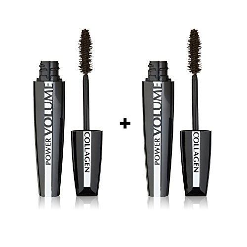 (2 Pack) L'Oreal Paris Voluminous Power Volume 24 Hour Mascara Black Brown