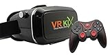 VRKIX Mobile Untethered Virtual Reality Headset 3D VR Goggles Comfortable Fit Headwear for 360 degree Viewing Using Your Smartphone with Universal Controller Android Compatible Bluetooth Gamepad