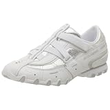 Skechers Women's Countdown Biker Sneaker,White/Silver,8.5 M