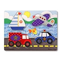 Melissa and Doug Vehicles Touch and Feel Puzzle