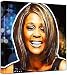Whitney Houston - Pop Art Print (Multicolour; Disco Lights Background) 30 x 30 x 2 cm Medium Square 