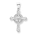 14k White Gold Celtic Cross Pendant