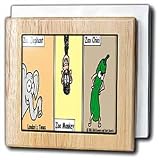 Londons Times Funny Society Cartoons - Zoo Chini - Tile Napkin Holders