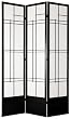 Tallest Widest 7ft. (84") Eudes Japanese Design Shoji Screen - 3, 4, 5, or 6 Panel - Black, Honey, Natural, or Rosewood