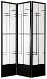 84 Eudes Japanese Design Shoji Screen - 3, 4, 5, or 6 Panel - Black, Honey, Natural, or Rosewood