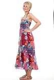 MODA YOUNG PURPLE COTTON PRINTED SUMMER MAXI DRESS