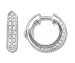1/2 Carat Diamond Hoop Earrings in White Gold (with Safety Lock)