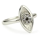 House of Harlow 1960 Silver Plated Evil Eye Ring Si
