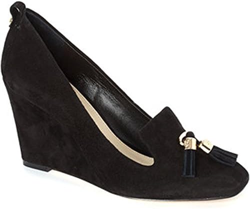 VC Signature Fonna Womens Size 5.5 Black Kid Suede Wedges Heels Shoes EU 35.5