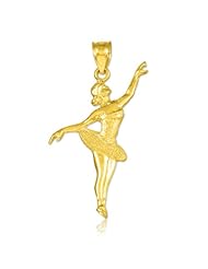 Ballet Dancer 10k Gold Charm Pendant
