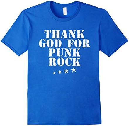 Men's Youth Thank God For Punk Rock T Shirt Tee Medium Royal Blue