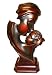 Mother with Baby Statue in Cherry Wood Finish