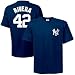 MLB New York Yankees Mariano Rivera Official Name & Number T-shirt by Majestic (Athletic Navy, Medium)