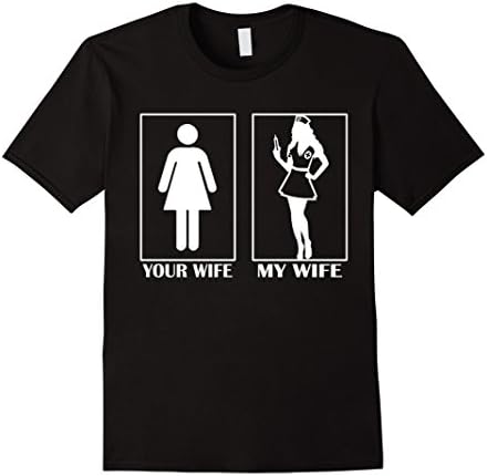 Men's My wife looks sexy, She's a NURSE - Awesome T-Shirt 2XL Black