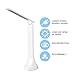 Gesentur Touch Lamps Desk Lamps Adjustable Brightness Reading/Studying/ Relaxing Light Rechargeable Clip on with USB Charging Cable - Long Life Battery-Three Modes,2W-White S