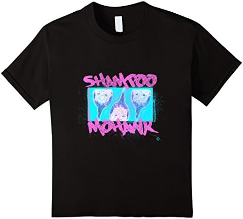 Kids CUTE SHAMPOO MOHAWK PUNK ROCK T-SHIRT 4 Black