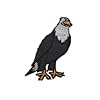 Yakari 4,3 cm * 5,8 cm B�GELBILD AUFN�HER APPLIKATION gro�er Adler Vogel Totem Cowboy Junge Indianderjunge Sioux Pr�rie Kinder Kind Figur Figuren Western Feder im Haar Patch