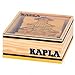 KAPLA 40 Squares Yellow - Wooden Construction Set - 40 Yellow Colored Building Planks - for Ages 3+