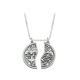 Sterling Silver ''MIZPAH'' Coin Pendant with Chain