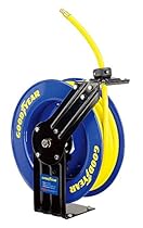 Goodyear L815153G Steel Retractable Air Compressor/Water Hose Reel with 3/8 in. x 50 ft. Rubber Hose, Max. 300PSI
