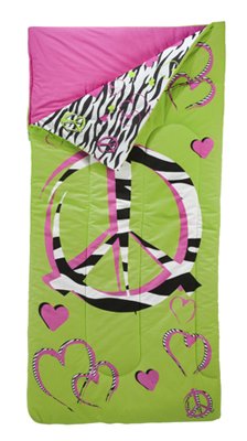 Zebra Peace Symbol Sleeping Bag