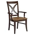 Vinyard X-Back Arm Chair - Cinnemon/ Espresso