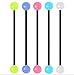 ONE Light Blue/Teal Glow in The Dark Flexible Black Scaffold Industrial Barbell 14G - Sold Individually