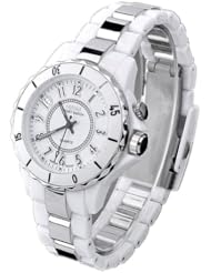 Jovivi Classic Fashion Men Women Sport Quartz Waterproof Bracelet Cuff Wrist Watch -- White