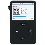 Eforcity Premium Black Silicone Skin Case for Apple iPod 5th Gen Video 30GB / 60 GB / 80 GB / iPod Classic 80GB / 120GB / 160GB Bonus Belt Clip and Lanyard