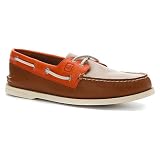 Sperry Top-Sider Mens A/O 2 Eye Lace-Up,Off White/Brown/Orange,7 M US