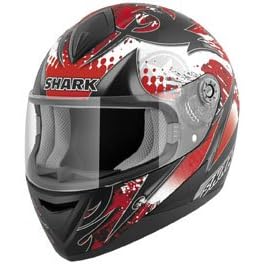 Shark S 650 Rokx Full Face Motorcycle Helmet Black/White/Grey Small S