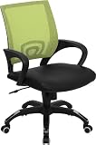 Green Mesh Office Chair with Black Leather Seat [CP-B176A01-GREEN-GG]