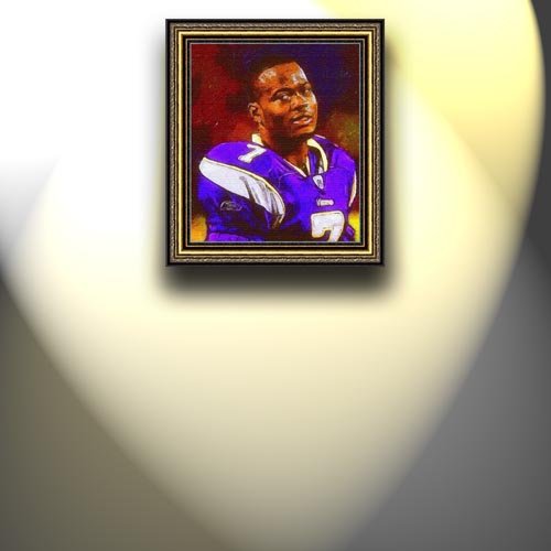 Completely Handpainted American Football Sport Painting, Custom Order FL8073, Oil on Canvas, with Option to Paint Jerry, Brett & Co. from Any Other Favorite Photograph or Picture, Unframed, Size 21'' x 25