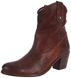 FRYE Women's Jackie Button Short Boot, Cognac Pressed Nubuck, 6 M US