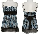 TRIXXI Crinkle Chiffon Water Color Blouse