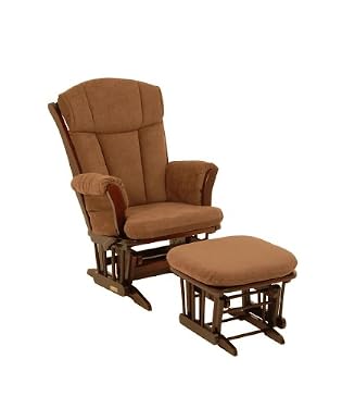 Dutailier BabyGlide Penny Recliner Glider Rocker Chair - Mahogany & Mocha