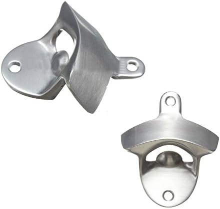 Stainless Steel Wall Mounted Bottle Opener with free Stainless Steel Mounting Screws, Classic Style and Durable Design to Open Beer &amp; Soda easily with Style