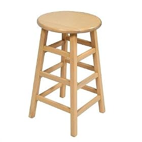 John Boos BSTLXX Backless Bar Stool in Natural Birch Height: 18 Dining Height by John Boos
