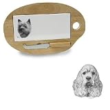 Wooden Cheese Board with Tile Insert featuring the Cocker Spaniel (12.75 inches)