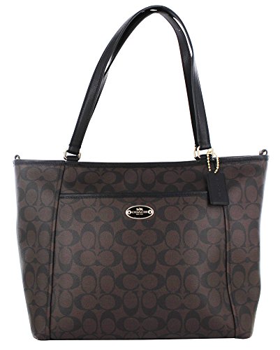 Coach Signature Pocket Tote Crossbody Bag Purse Handbag